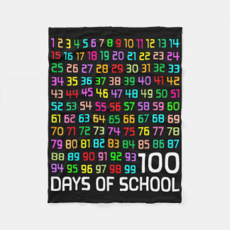 Couverture Polaire 100e Jour De L'École Enseignant Enfants 100 Jours 