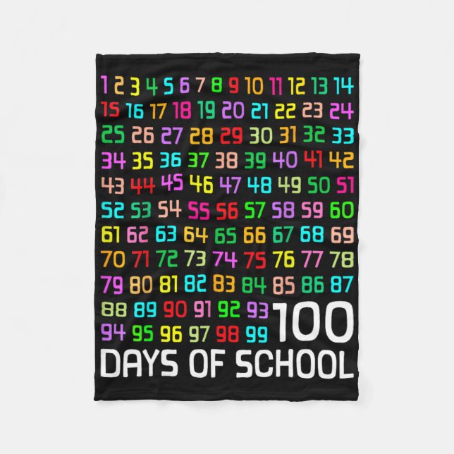 Couverture Polaire 100e Jour De L'École Enseignant Enfants 100 Jours  (Devant)