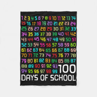 Couverture Polaire 100e Jour De L'École Enseignant Enfants 100 Jours 