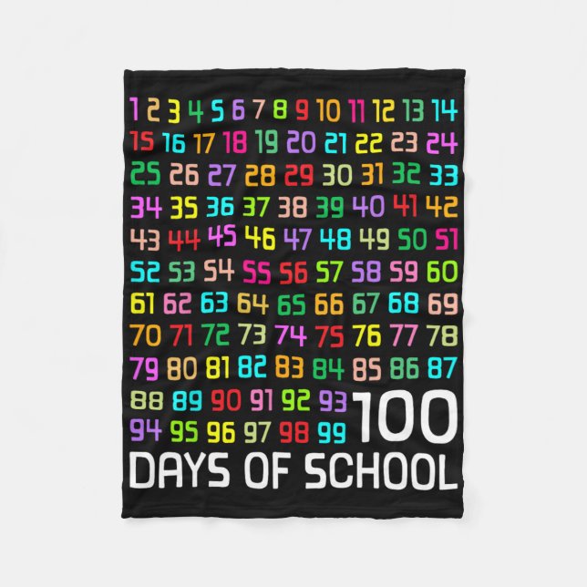 Couverture Polaire 100e Jour De L'École Enseignant Enfants 100 Jours  (Devant)