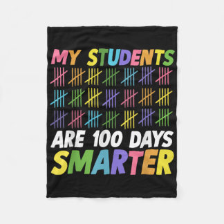 Couverture Polaire 100e Jour D'École Mes Élèves Sont Intelligents 100