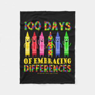 Couverture Polaire 100ème Jour De Chemises D'École Embrassent Les Dif