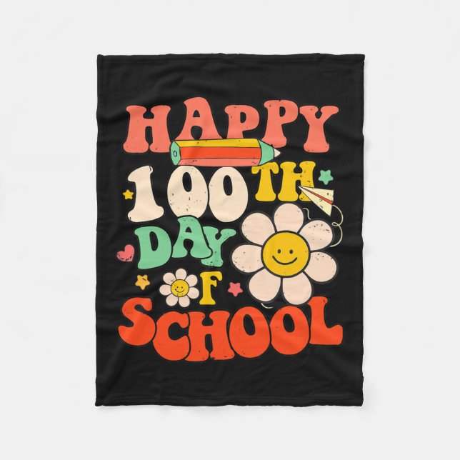 Couverture Polaire 100ème Jour De L'École Enseignant Enfants 100 Jour (Devant)