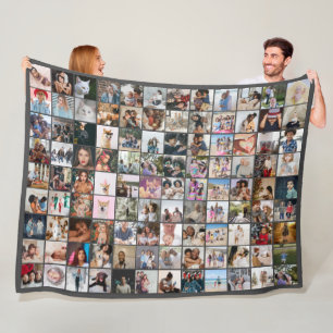 Couverture Polaire 108 Photo Collage unique Personnalisé do-it-yourse