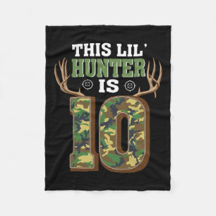 Couverture Polaire 10e anniversaire Chasse aux cerfs 10 ans Chasseur