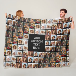 Couverture Polaire 11 Photo Collage Motif - Monogramme personnalisé