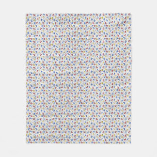 Couverture Polaire 123 chiffres Code binaire rouge jaune bleu