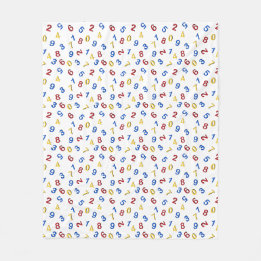 Couverture Polaire 123 Rouge jaune bleu