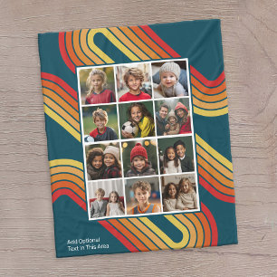 Couverture Polaire 12 Collage photo avec les années 70 rétro