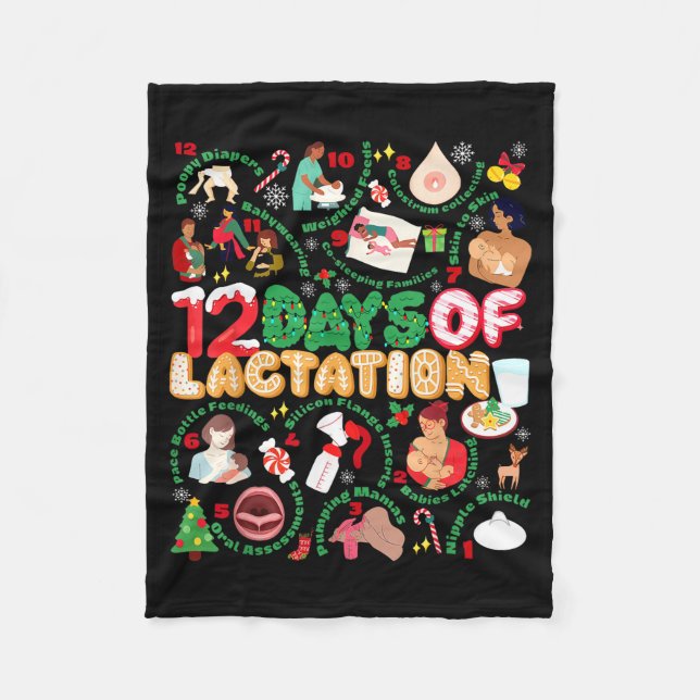 Couverture Polaire 12 Day Of Ibclc Lactation Consultant Breastfeeding (Devant)