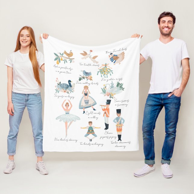 Couverture Polaire 12 Jours de Noël (En situation)