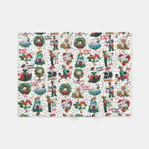 Couverture Polaire 12 Jours de Noël Felt Ornements Felt Felt Enfant