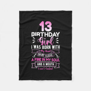 Couverture Polaire 13e anniversaire 13 ans filles amusant adolescent