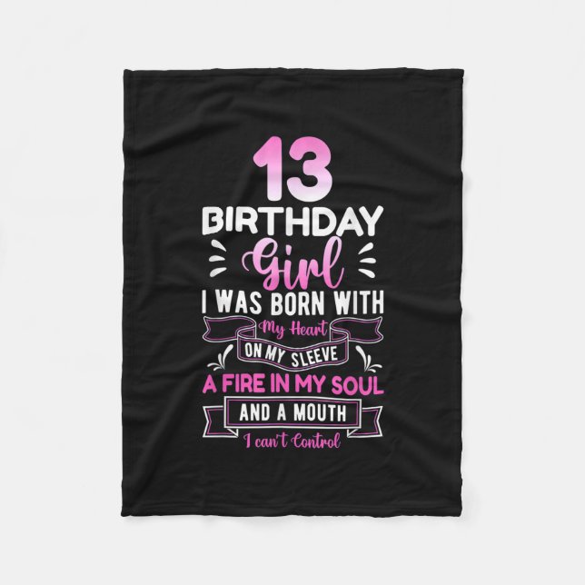 Couverture Polaire 13e anniversaire 13 ans filles amusant adolescent (Devant)