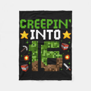 Couverture Polaire 16e Anniversaire Joueur Pixel Creepin’ en 16 Vidéo