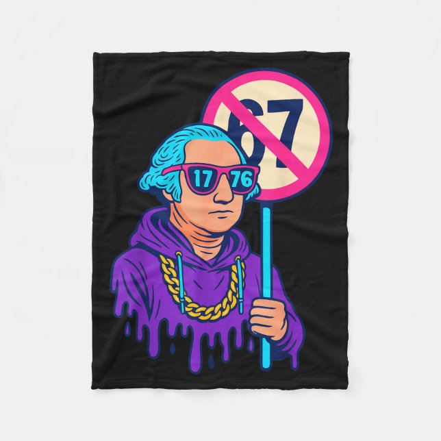 Couverture Polaire 1776 Over 67 Funny Meme George Washington Drip  (Devant)