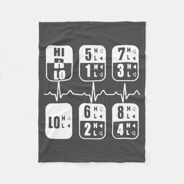 Couverture Polaire 18 Speeds Shift Trucker Heartbeat Funny Truck  (Devant)