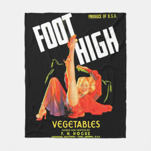 Couverture Polaire 1940s marmite étiquette pied légumes hauts légumes