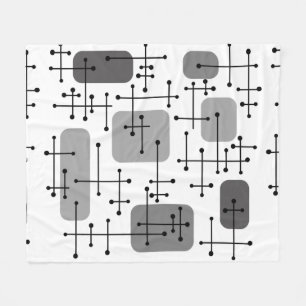 Couverture Polaire 1950 Eames Era Art Crosshairs Grey