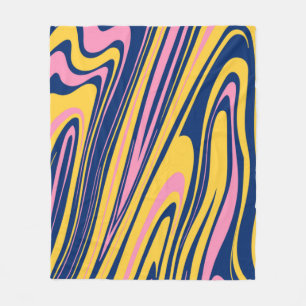 Couverture Polaire 1960 Style Color Waves Arrière - plans. Wavy Psych