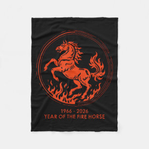Couverture Polaire 1966 2026 Année du Cheval de Feu 60e Anniversaire