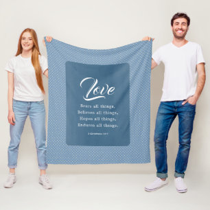 Couverture Polaire 1 Corinthiens 13:7 L'amour supporte tout