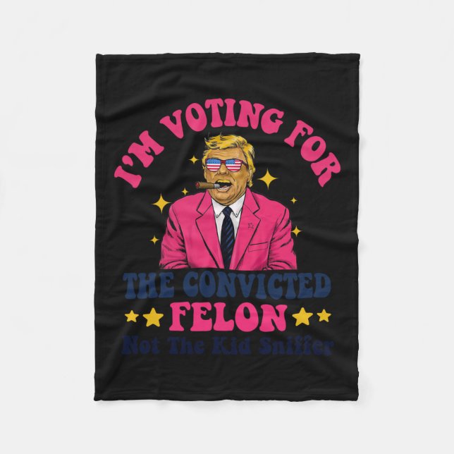 Couverture Polaire 2024 Condamné Felon - Je vote Condamné Felon (Devant)