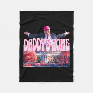 Couverture Polaire 2024 Daddys Home Funny Trump Pink Take America Bac