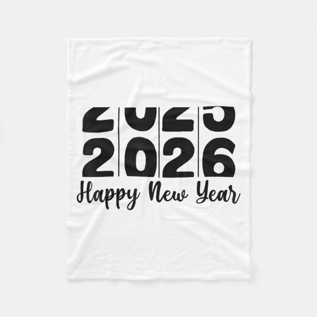 Couverture Polaire 2026 Happy New Year Bold Numbers Celebration Party (Devant)