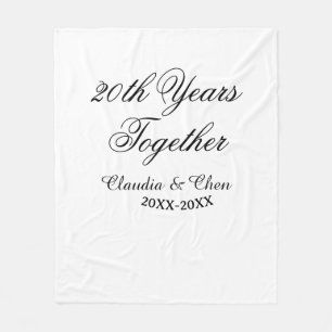 Couverture Polaire 20 ans ensemble anniversaire nom date année sim