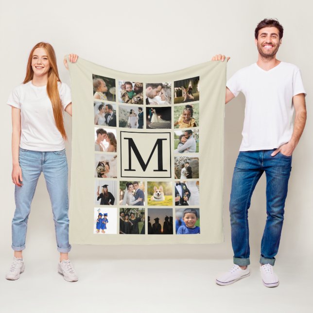 Couverture Polaire 20 photo collage noir et blanc (En situation)