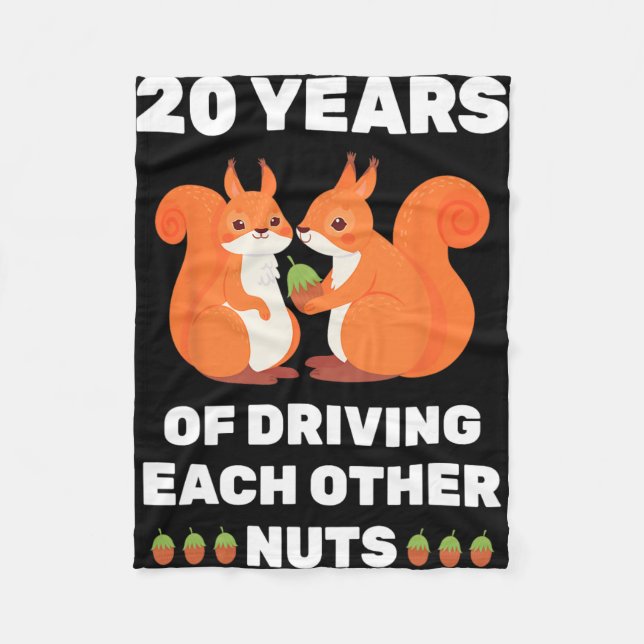 Couverture Polaire 20e 20 ans Mariage Anniversaire drôle Couple pour (Devant)