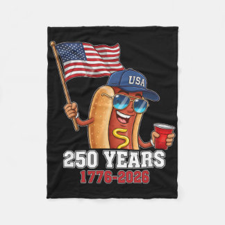Couverture Polaire 250 Ans 1776-2026 250e Anniversaire Hotdog