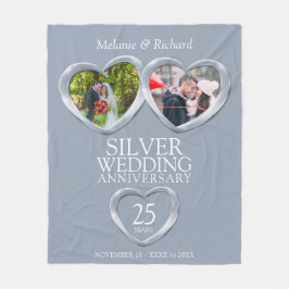 Couverture Polaire 25e anniversaire d'argent maintenant et puis coeur