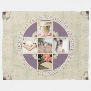 Couverture Polaire 2e année Anniversaire Mariage 5 photos