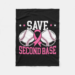 Couverture Polaire 2e joueur de base-ball Sensibilisation au cancer d
