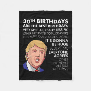 Couverture Polaire 30e Anniversaire Cadeau Funny Trump Citation Shirt