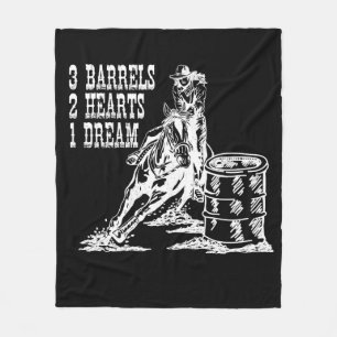 Couverture Polaire 3 Barils 2 Coeurs 1 Dream Barrel Racing