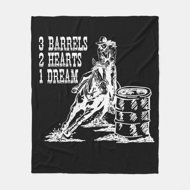 Couverture Polaire 3 Barils 2 Coeurs 1 Dream Barrel Racing (Devant)