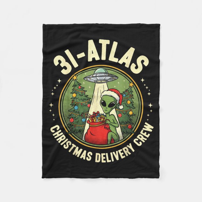 Couverture Polaire 3i_atlas Christmas Delivery Crew Alien Santa Space (Devant)