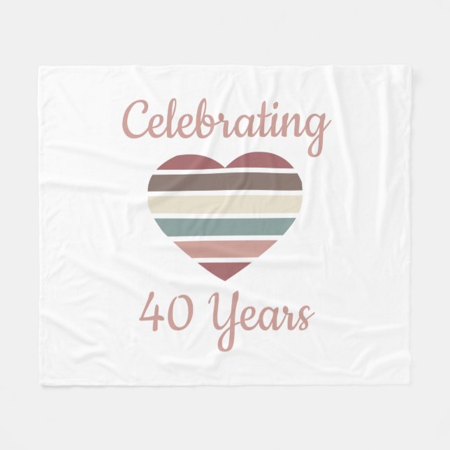 Couverture Polaire 40e anniversaire de Mariage (Devant (Horizontal))