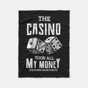 Couverture Polaire 42.drôle Le casino a pris tout mon argent Poker G