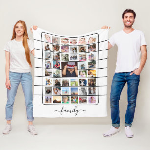 Couverture Polaire 45 Photo Collage unique Personnalisé do-it-yoursel