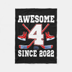 Couverture Polaire 4 Ans Incroyable Depuis 2022 Thème Hockey Annivers