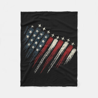 Couverture Polaire 4 juillet avion drapeau américain patriotique usa