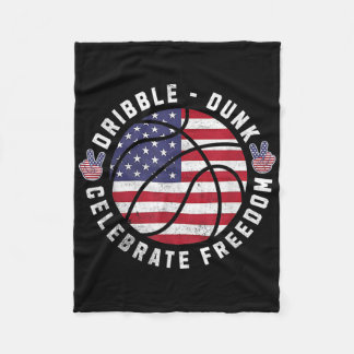 Couverture Polaire 4 juillet Basket-ball Drapeau États-Unis Célébrer
