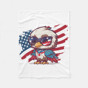 Couverture Polaire 4 juillet fête de l'indépendance aigles américains