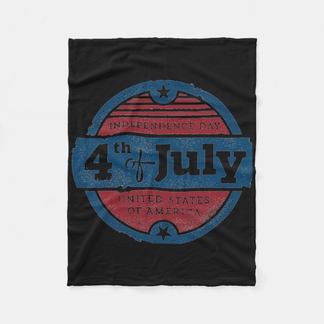 Couverture Polaire 4 juillet Fête De L'Indépendance États-Unis (Devant)
