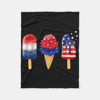 Couverture Polaire 4 juillet Popsicle American Flag Patriotic Summe