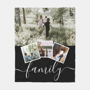 Couverture Polaire 4 Photo Collage Family Personalized